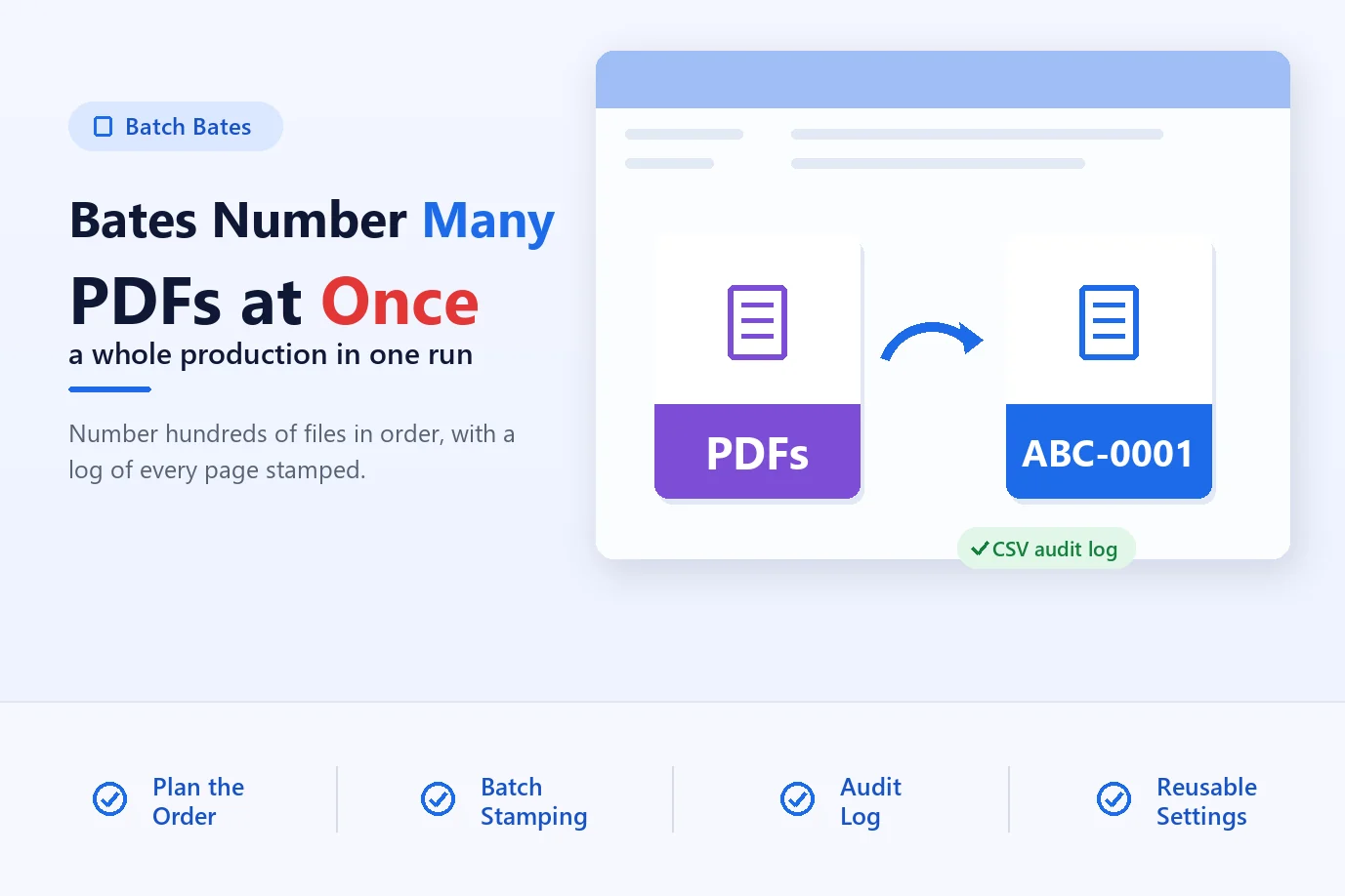 How to Bates Number Multiple PDFs at Once
