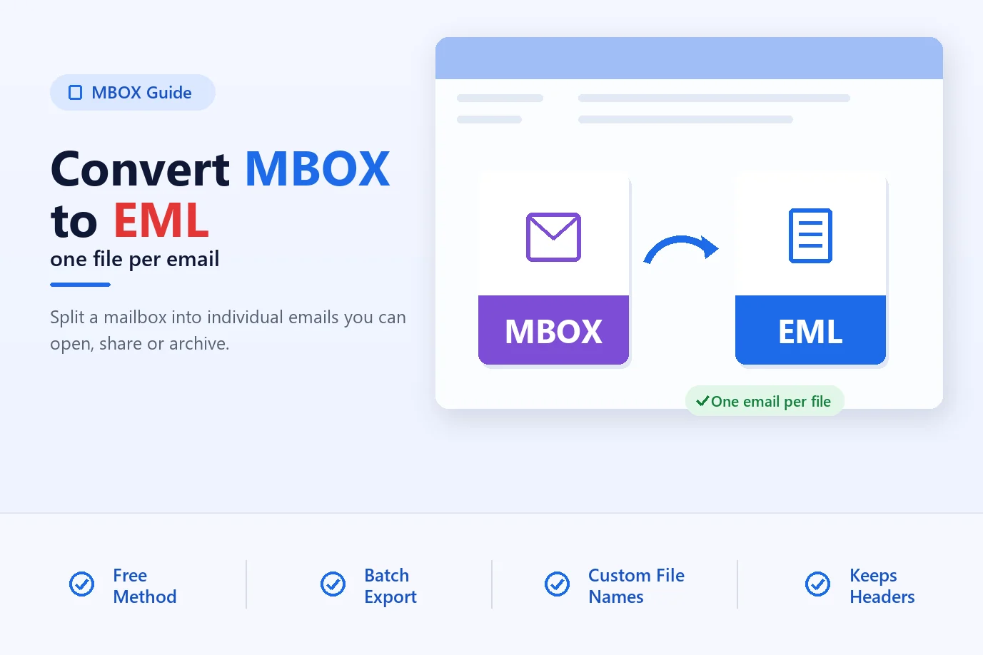 How to Convert MBOX to EML Files