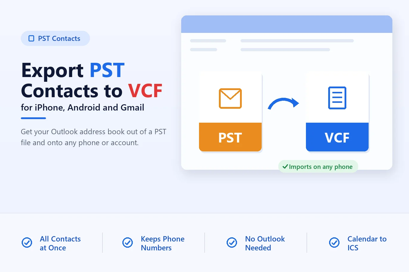 How to Export PST Contacts to VCF
