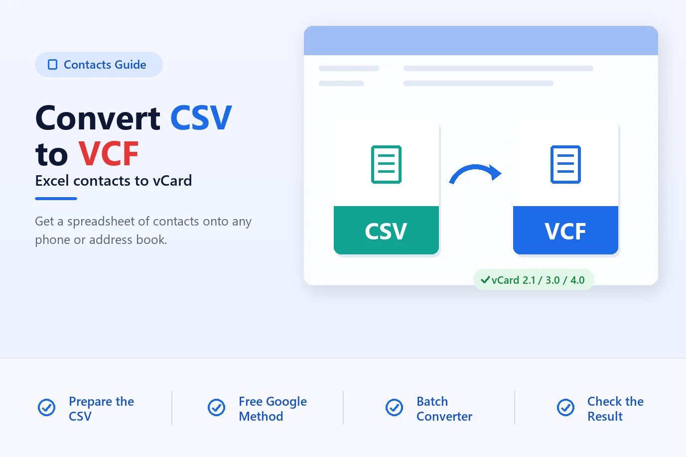 How to Convert CSV to VCF (vCard)