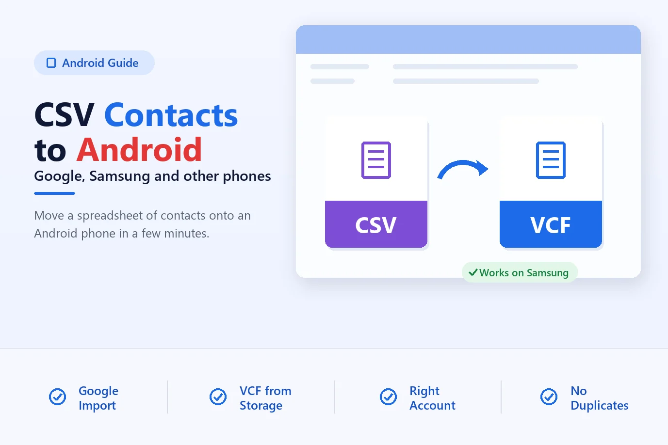 How to Import CSV Contacts to Android