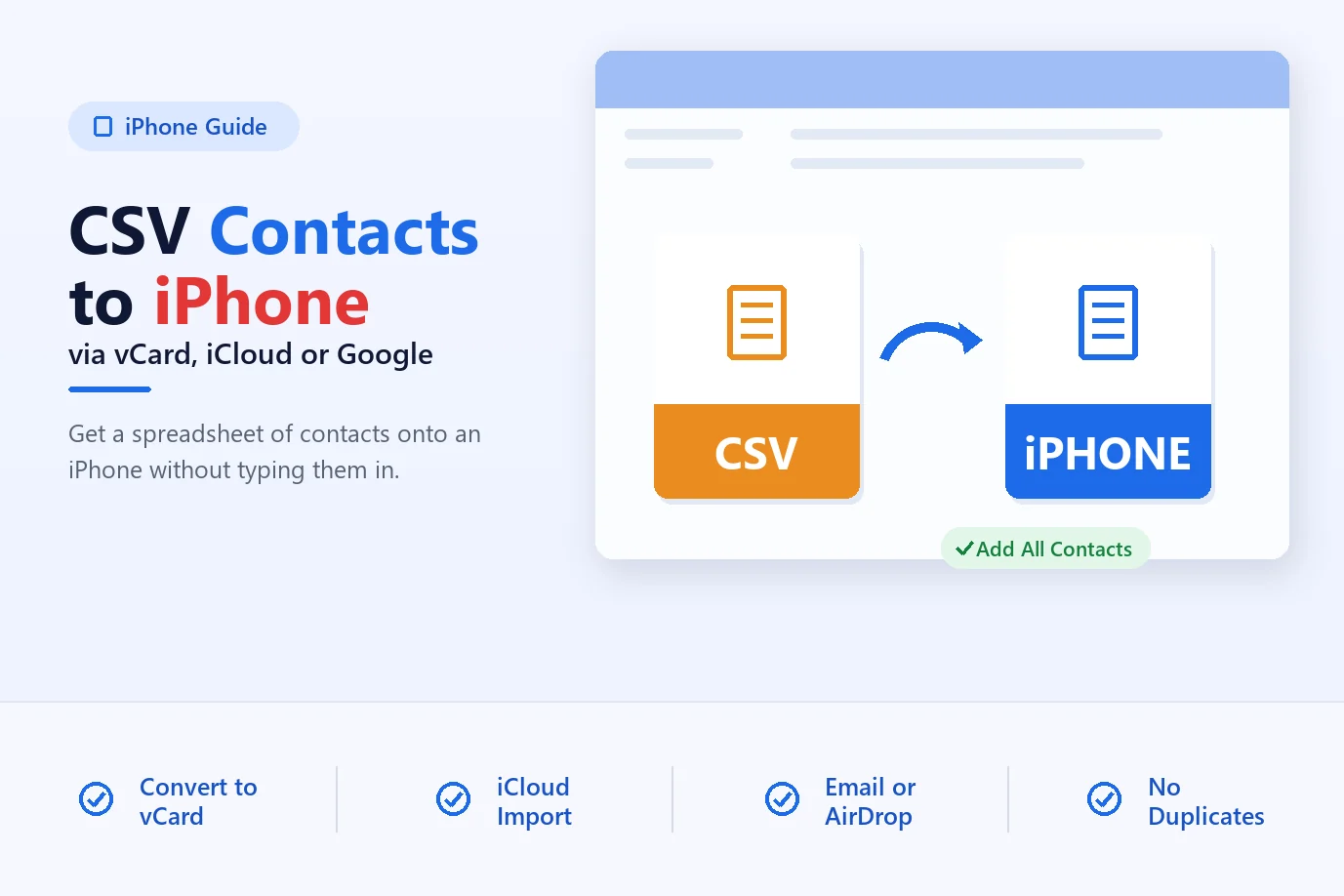 How to Import CSV Contacts to iPhone
