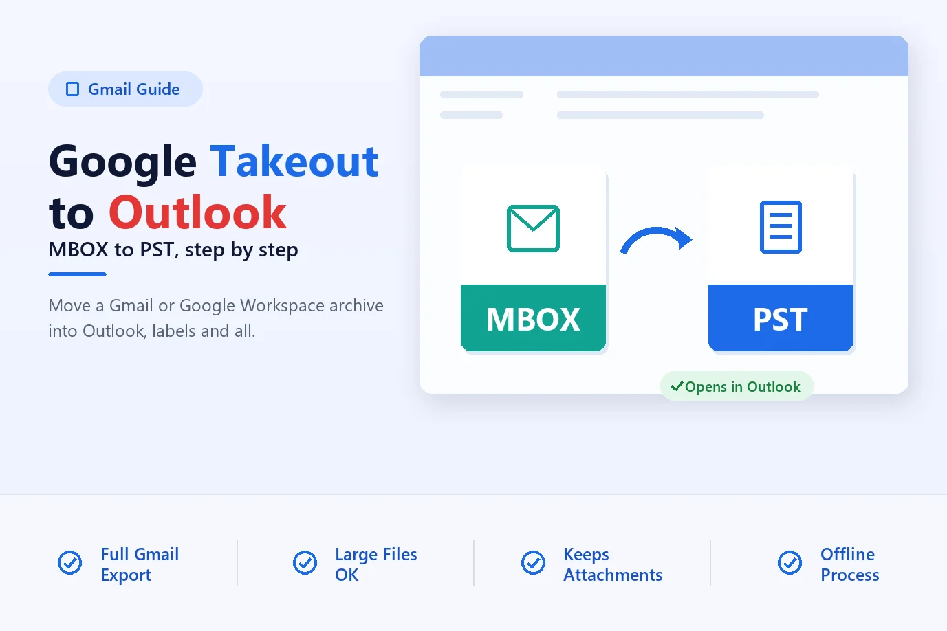 How to Import Google Takeout MBOX into Outlook