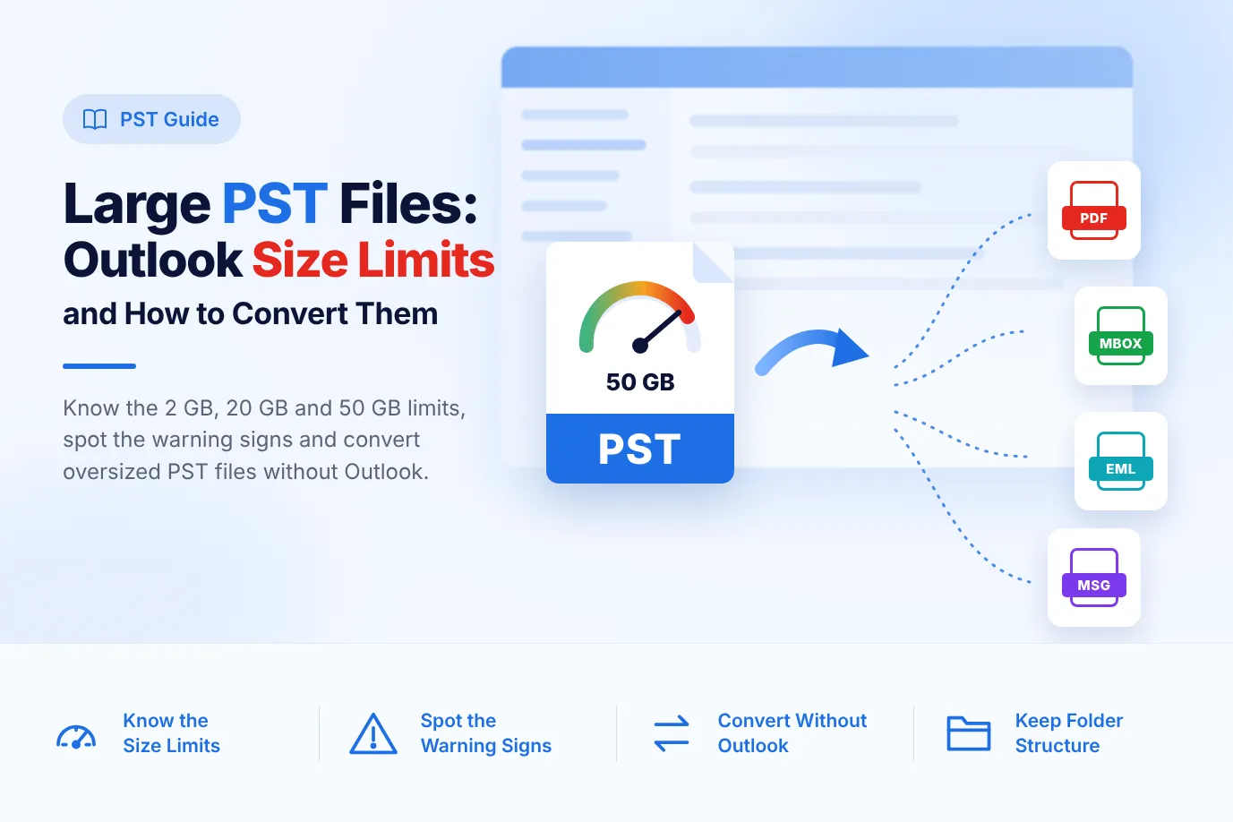 Large PST files and Outlook size limits