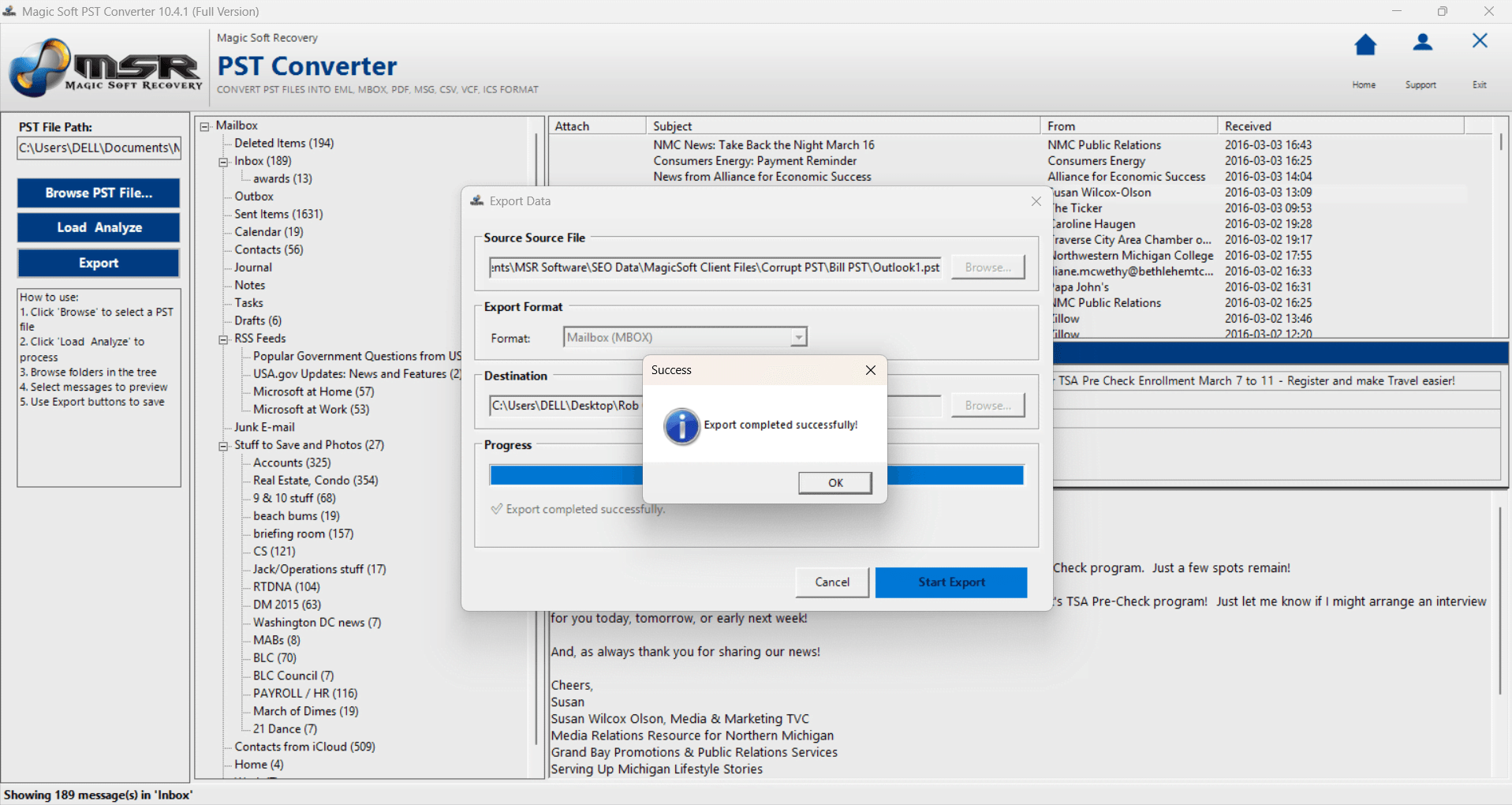 PST to PDF