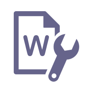 Word Document DOC DOCX Repair Service Icon